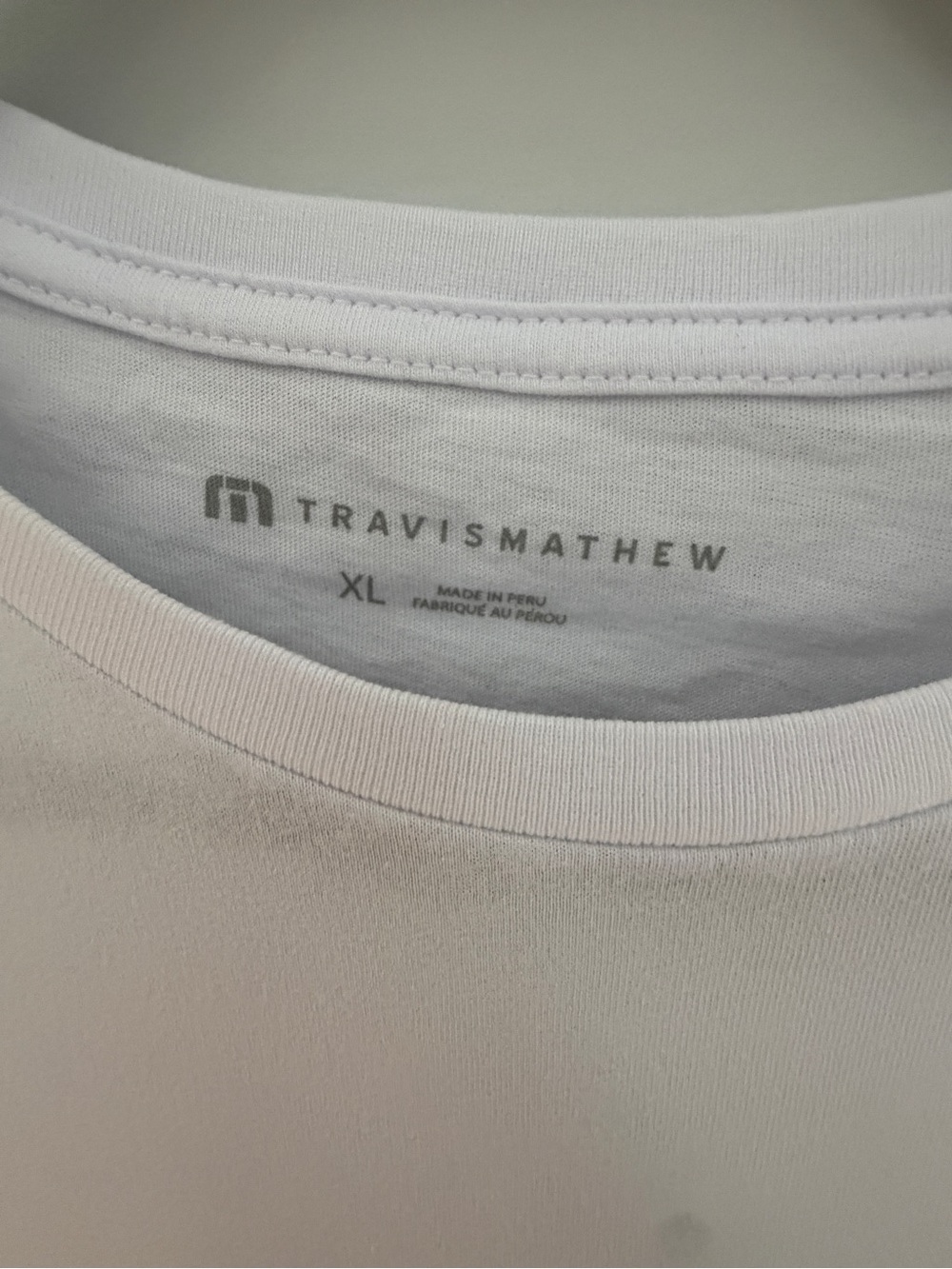 TravisMathew "Louder Please" White Graphic Tee NWT XL - Picture 2 of 5